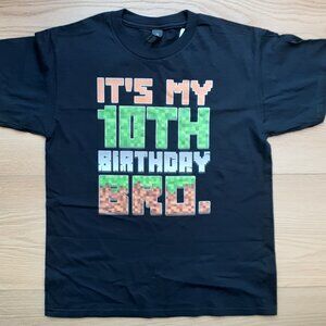 It's My 10th Birthday Bro - New Youth Large Black T-Shirt